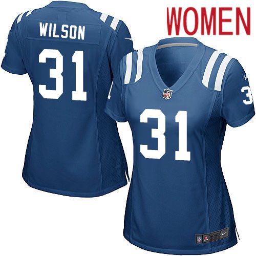 Women Indianapolis Colts #31 Quincy Wilson Nike Royal Game Player NFL Jersey